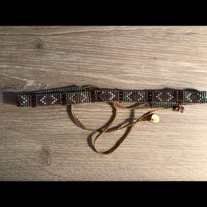 Anthropologie Beaded Choker Necklace